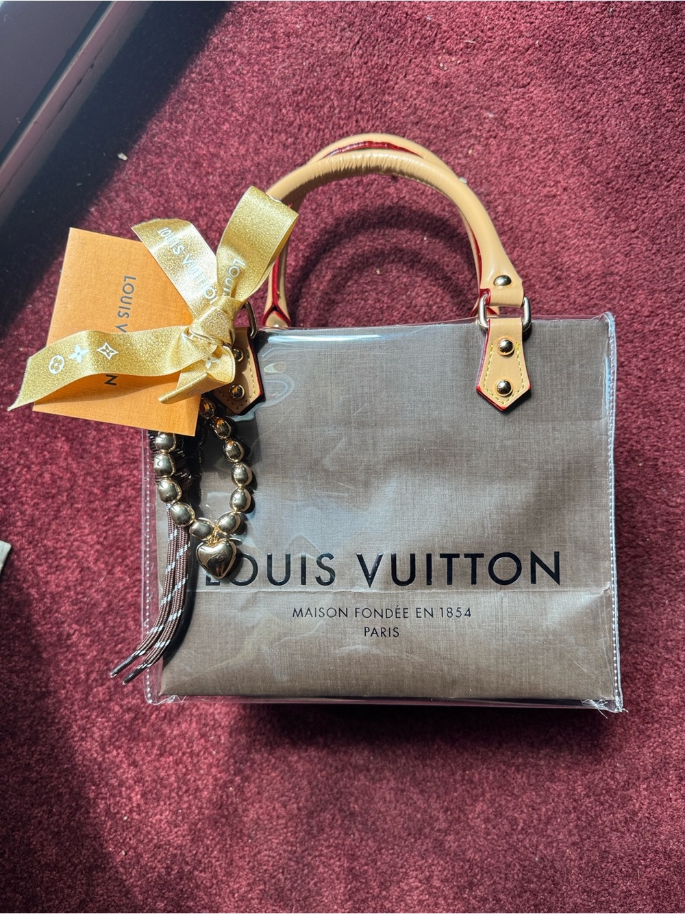 Authentic Louis Vuitton Shopping Transparent Tote Bag